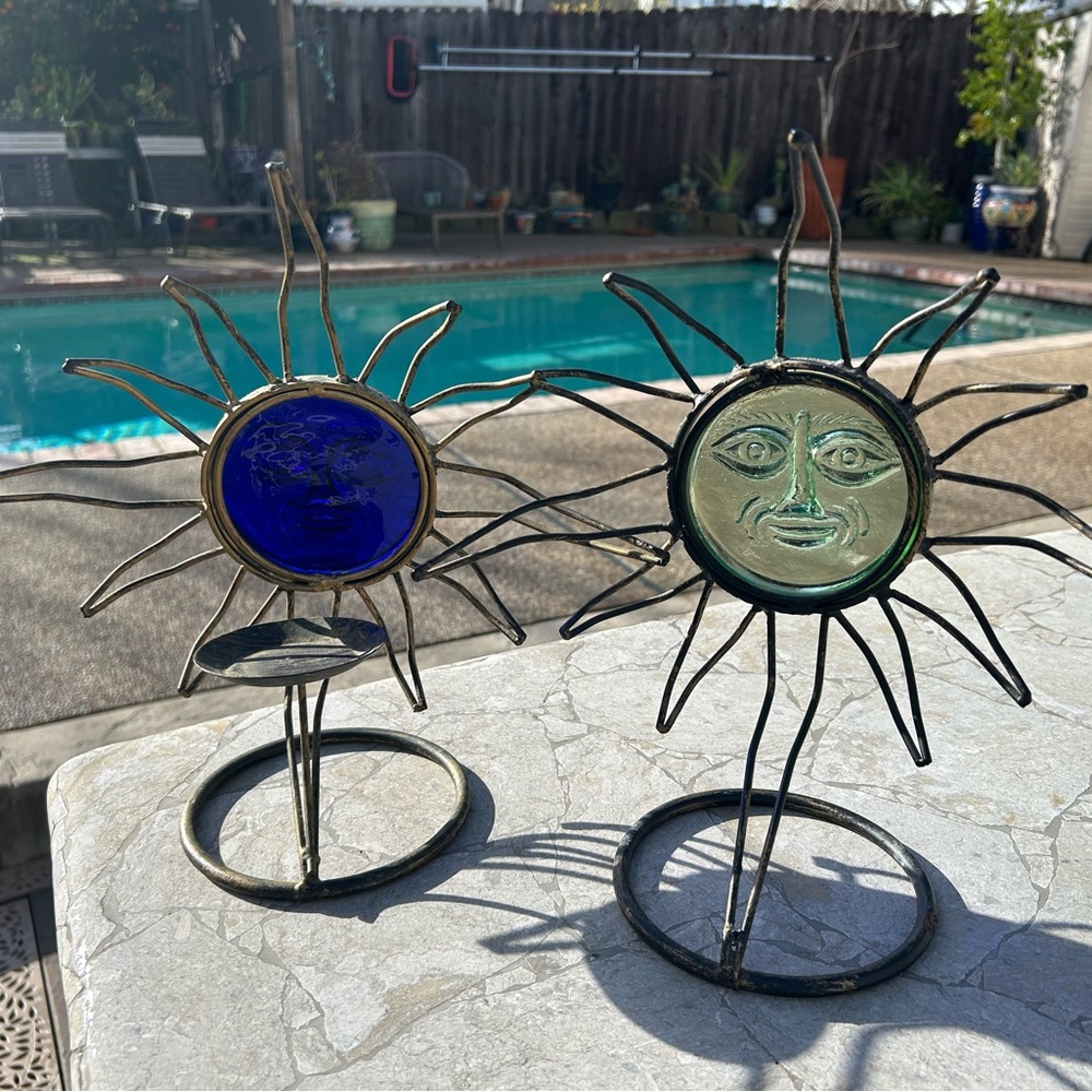 Sun and Moon Metal Art Decor